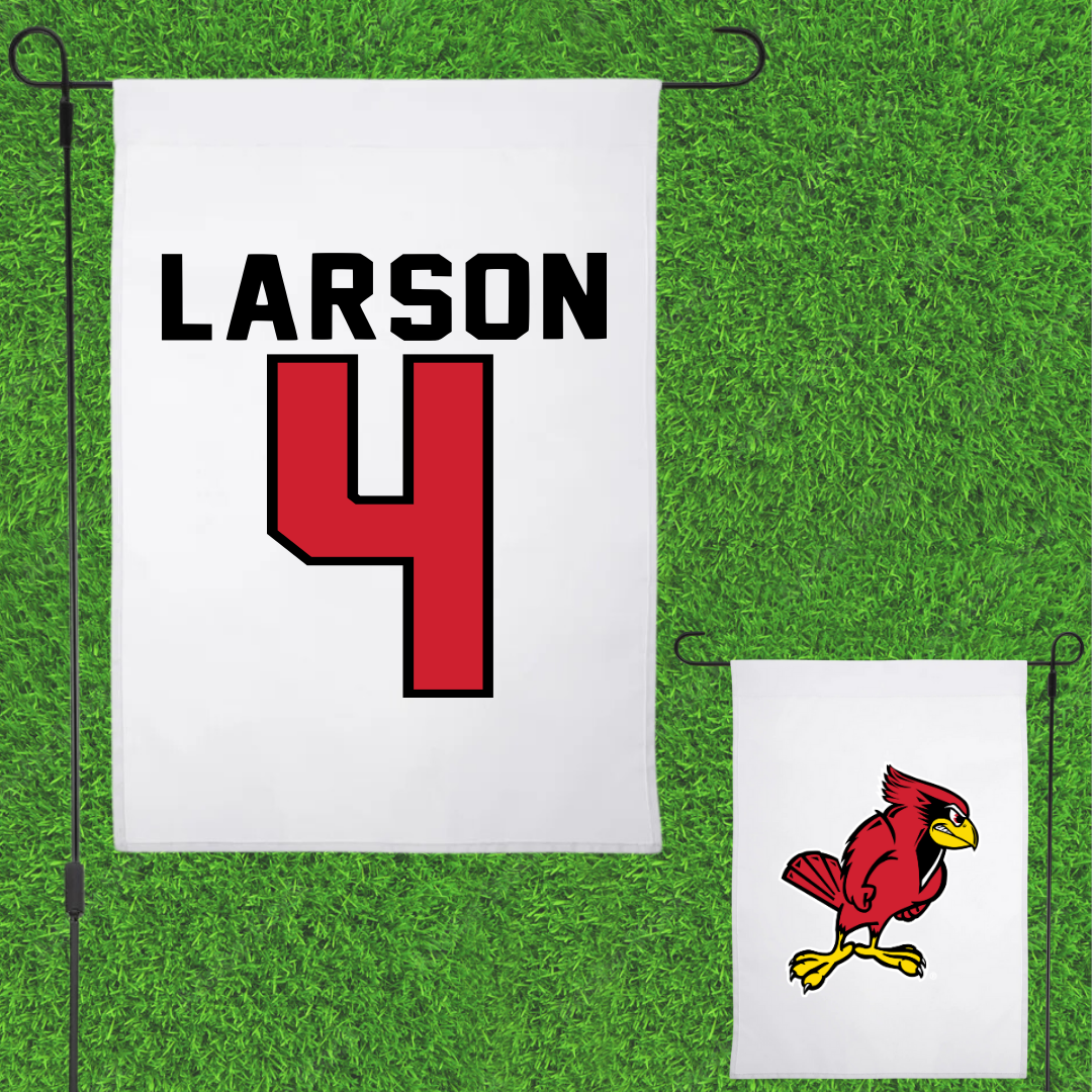 Illinois State University Softball White Garden Flag - #4 Julia Larson