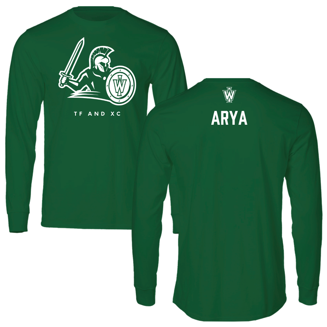 Illinois Wesleyan University TF and XC Kelly Green Performance Long Sleeve - Justin Arya