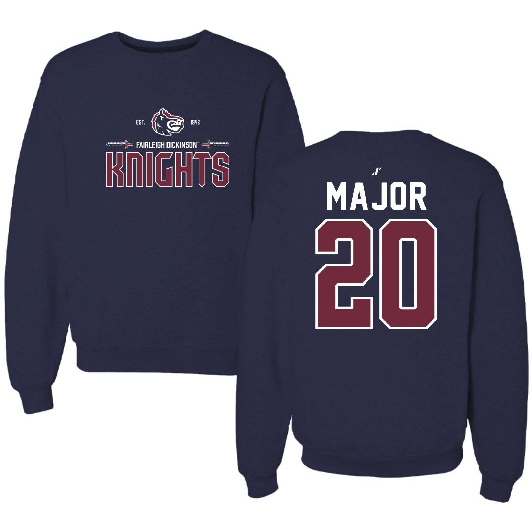Fairleigh Dickinson University-Metropolitan Campus Soccer Navy General Crewneck - #20 Madison Major