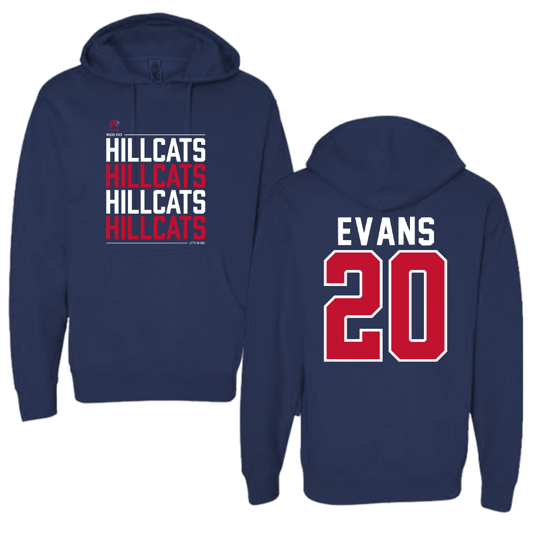Rogers State University Softball Navy General Hoodie - #20 Savannah Evans