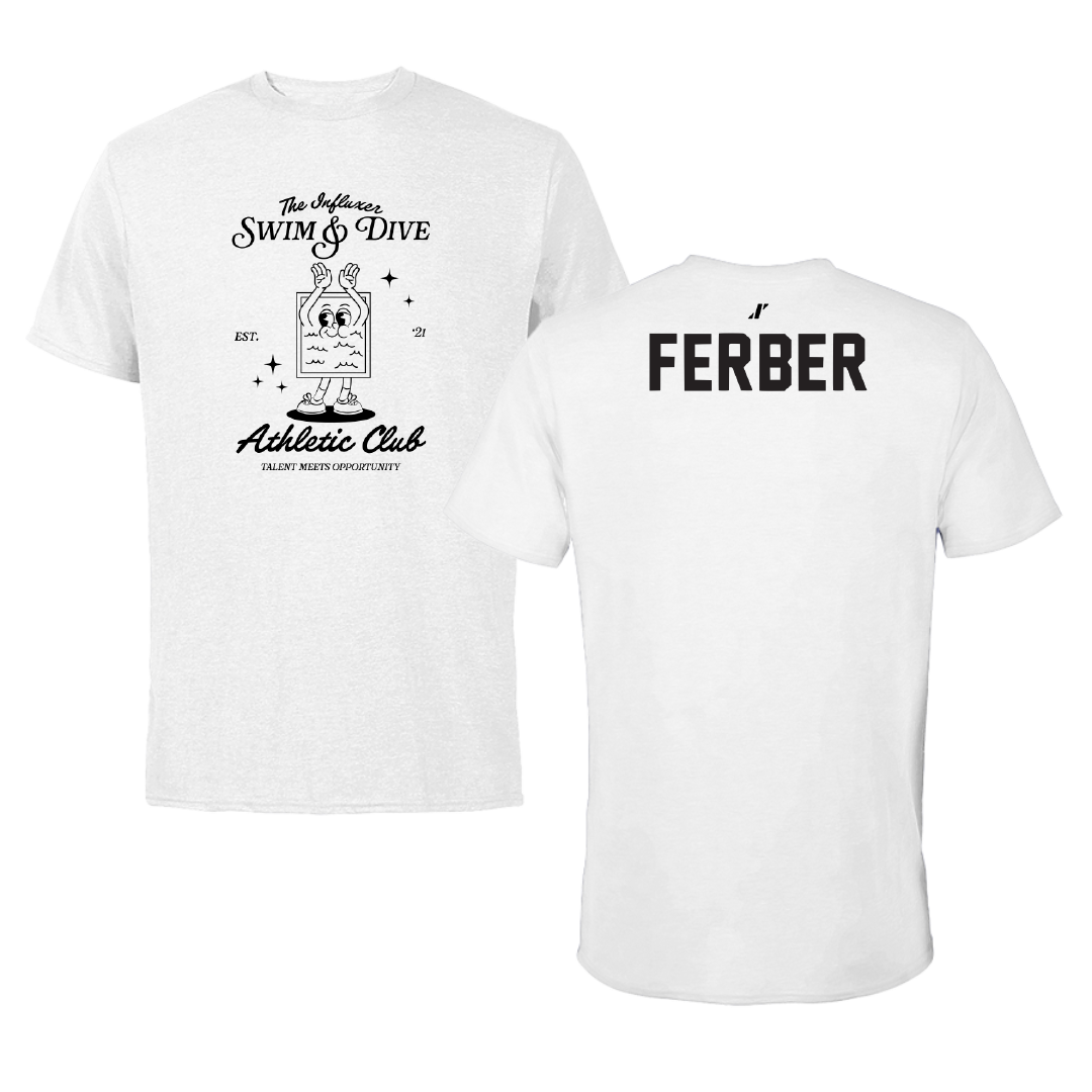 Swimming & Diving White Influxer Athletic Club Tee - Reeve Ferber