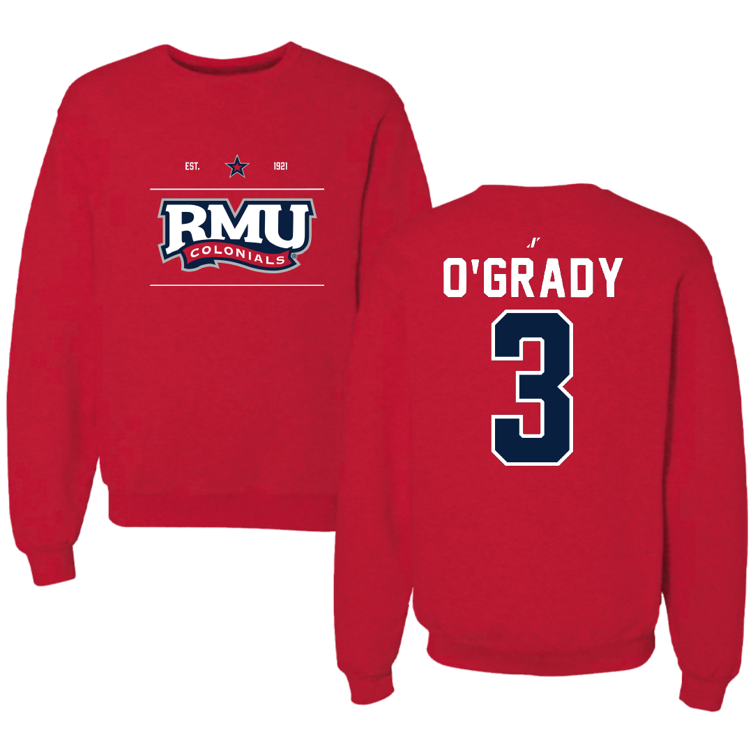 Robert Morris University Basketball Red General Crewneck - #3 Tanner O'Grady