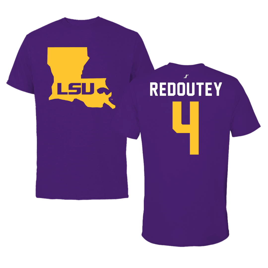 Louisiana State University Softball Purple State Tee - #4 McKenzie Redoutey