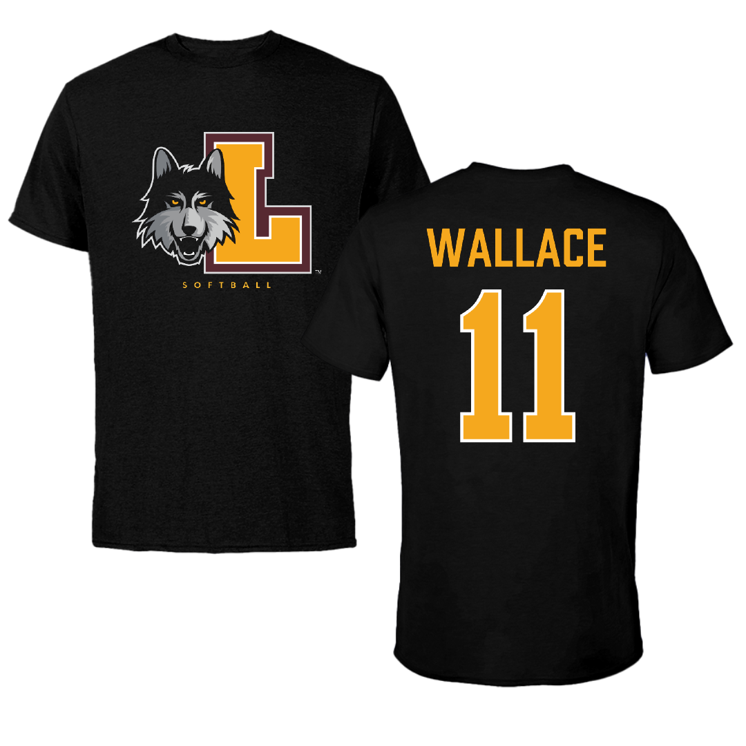 Loyola University-Chicago Softball Black Mascot Performance Tee - #11 Haley Wallace