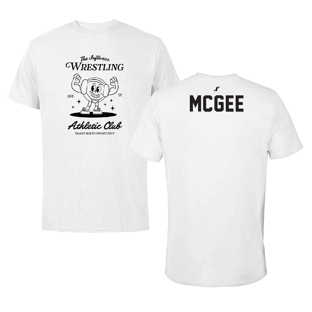 Wrestling White Influxer Athletic Club Tee - DJ McGee