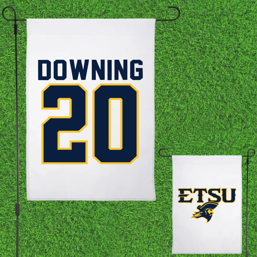 East Tennessee State University Basketball White Garden Flag - #20 Meghan Downing
