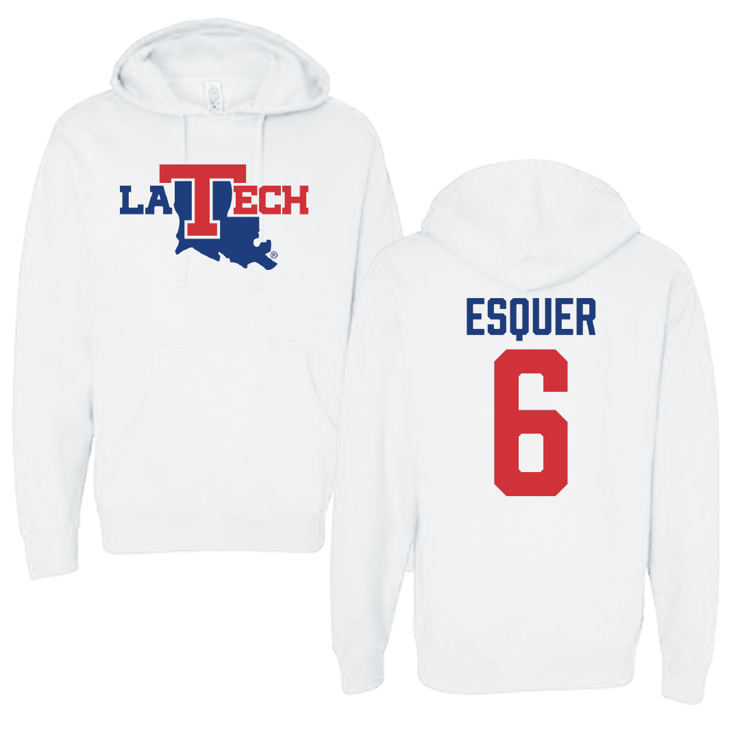 Louisiana Tech University Volleyball White Hoodie - #6 Carla Esquer