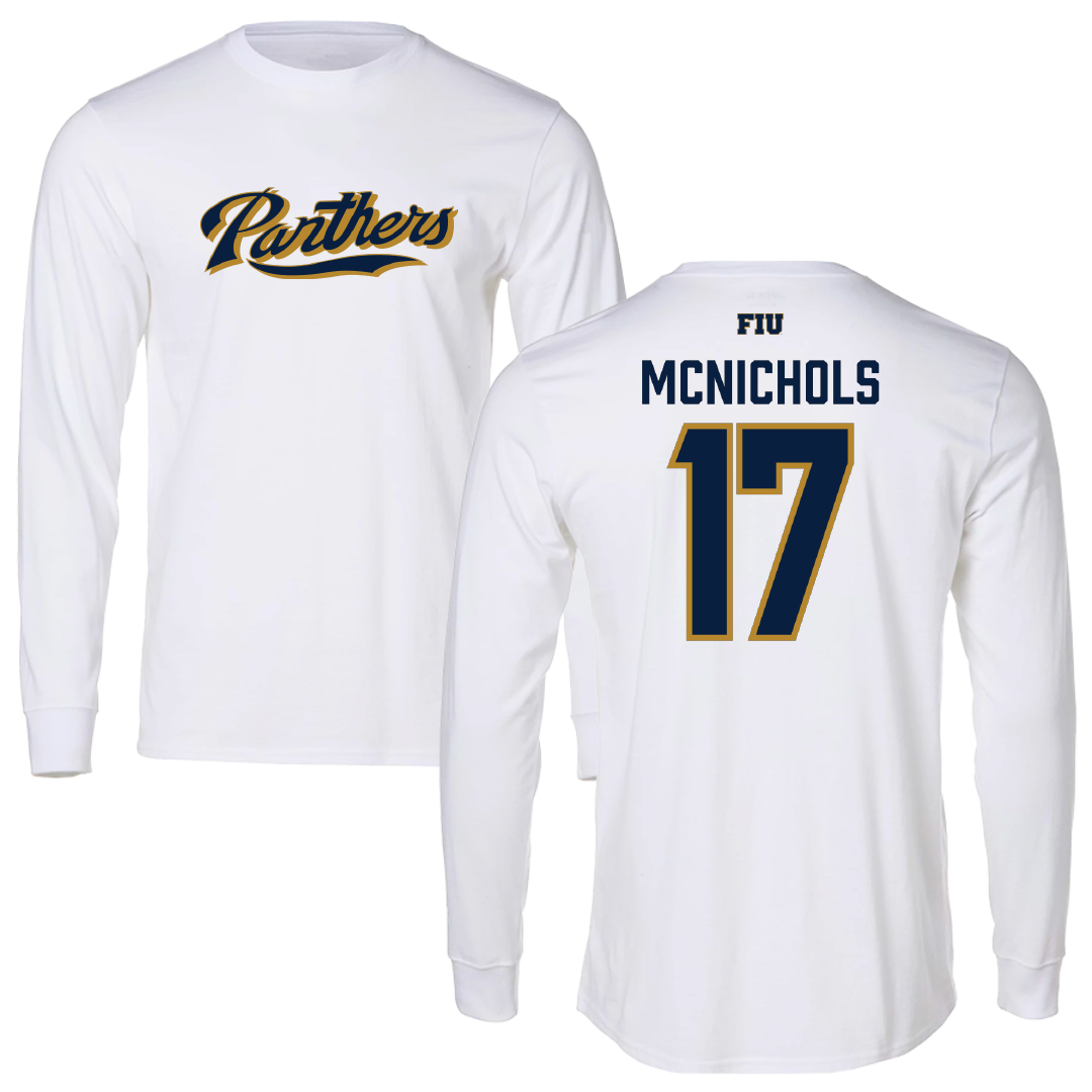 Florida International University Softball White Panthers Performance Long Sleeve - #17 Brooke McNichols