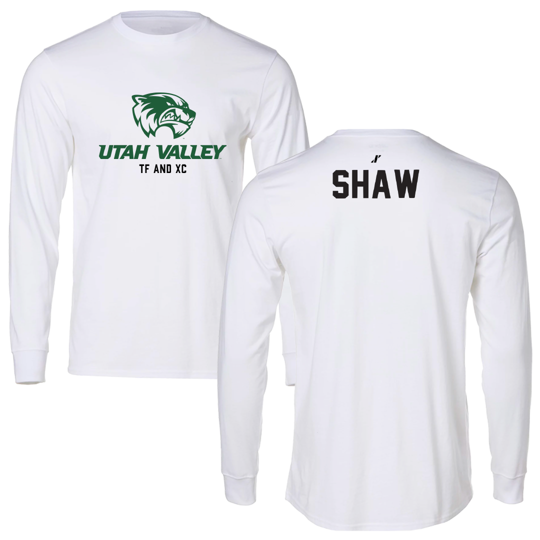 Utah Valley University TF and XC White Classic Performance Long Sleeve - Elyssa Shaw