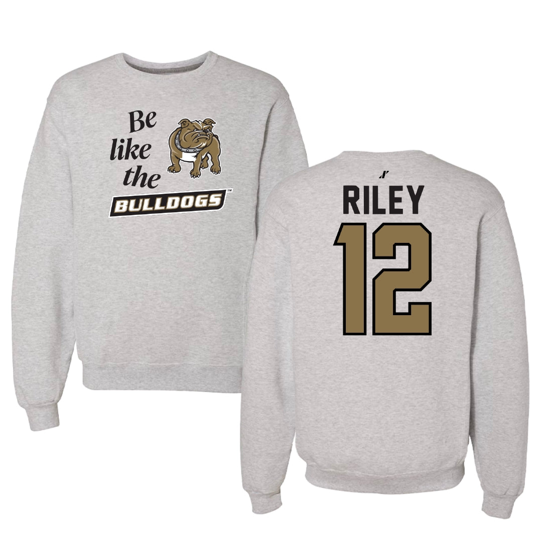 Bryant University Football Light Gray Be Like Us Crewneck - #12 Tristen Riley