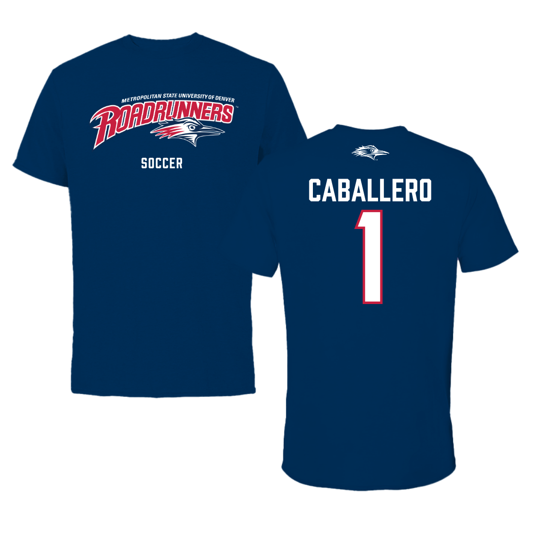 Metropolitan State University of Denver Soccer Navy Tee - #1 Kayla Caballero