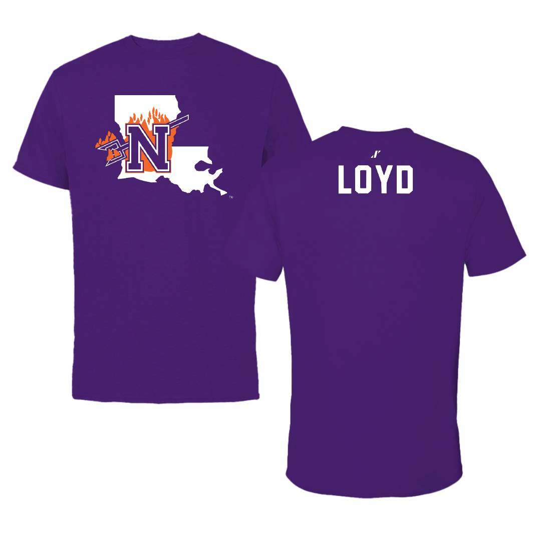Northwestern State University TF and XC Purple State Performance Tee - Galen Loyd