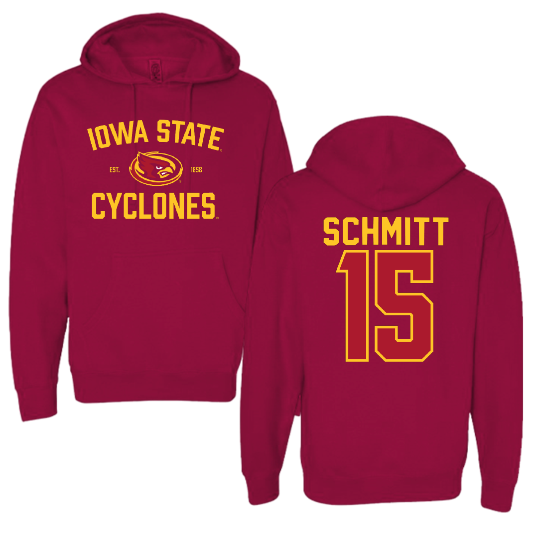 Iowa State University Volleyball Cardinal General Hoodie - #15 Kiersten Schmitt