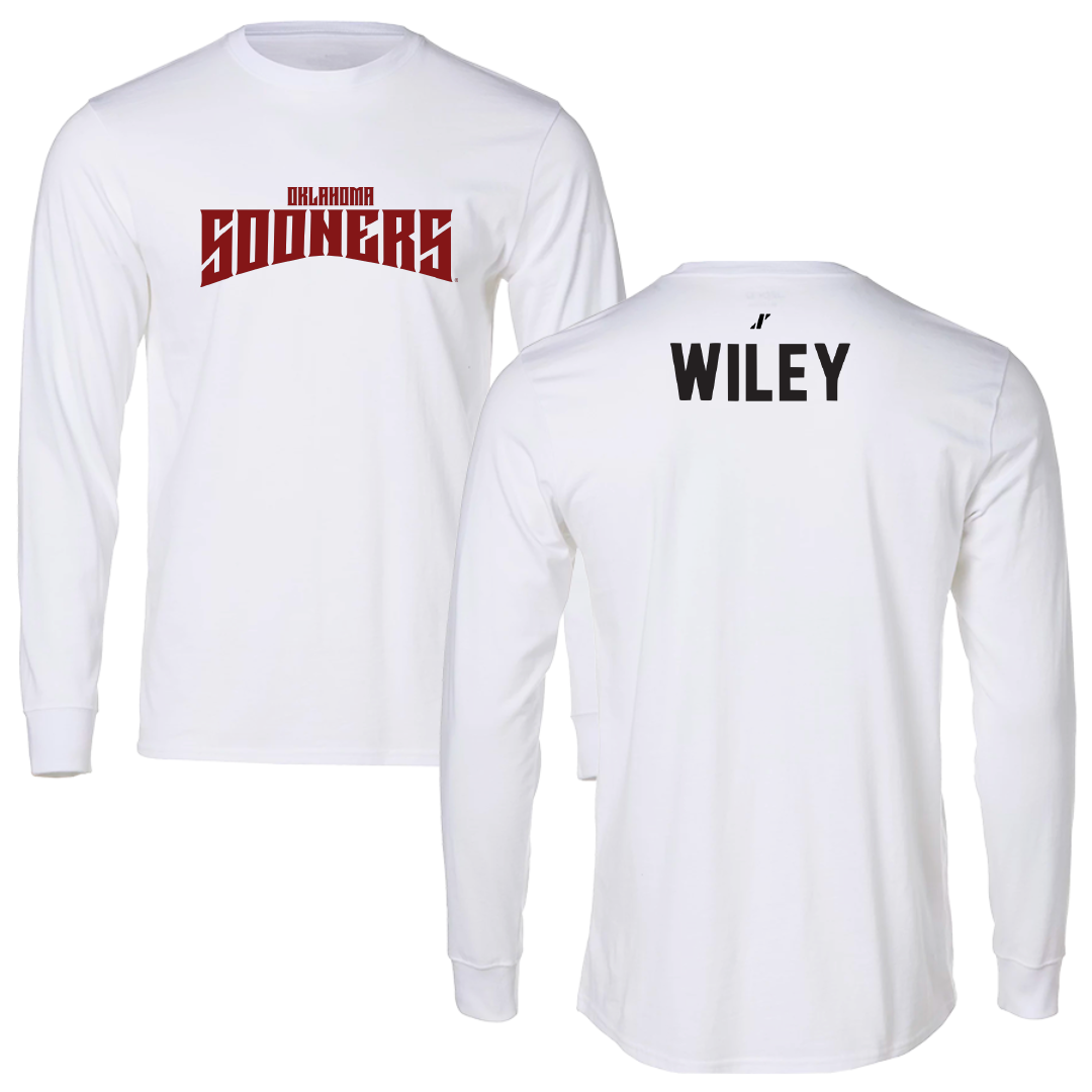 University of Oklahoma Wrestling White Classic Performance Long Sleeve - John Wiley