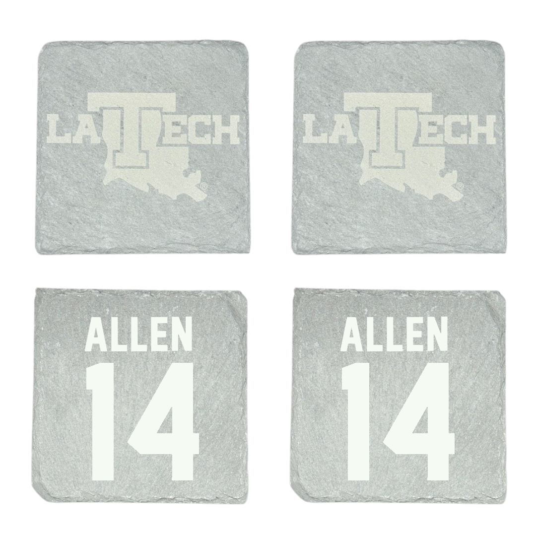 Louisiana Tech University Basketball Stone Coaster (4 Pack)  - #14 Will Allen