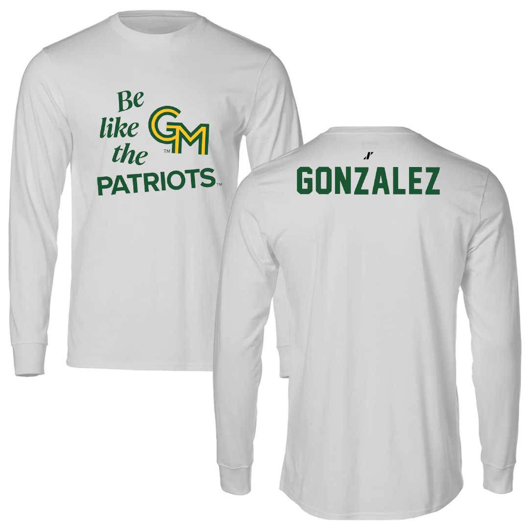George Mason University Rowing Light Gray Be Like Us Performance Long Sleeve - Gabriella Gonzalez