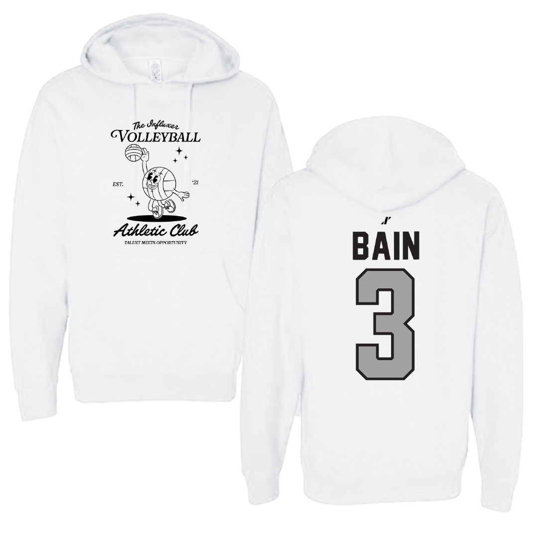 Volleyball White Influxer Athletic Club Hoodie - #3 Avery Bain