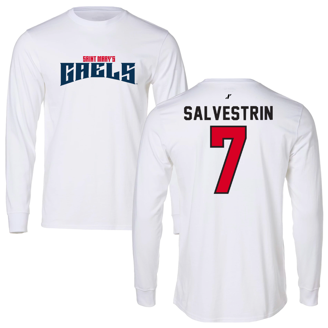 Saint Mary's College of California Soccer White Classic Long Sleeve - #7 Tessa Salvestrin