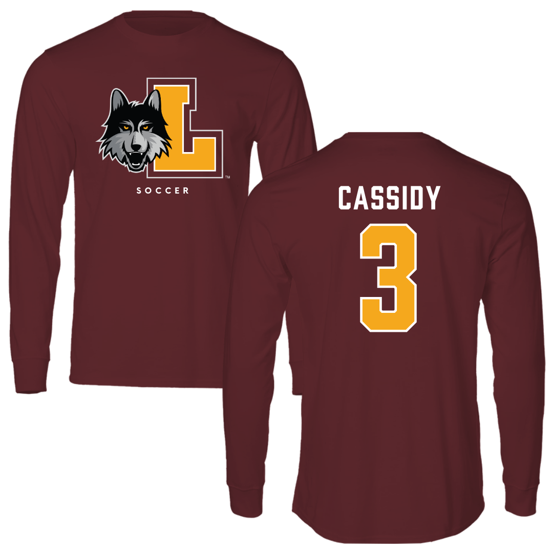 Loyola University-Chicago Soccer Maroon Mascot Performance Long Sleeve - #3 Amanda Cassidy