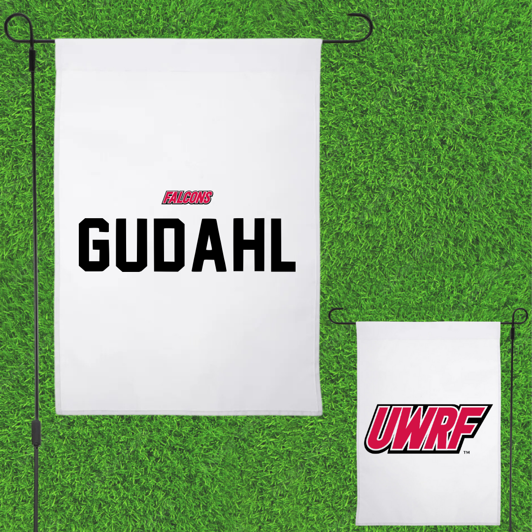 University of Wisconsin-River Falls TF and XC White Garden Flag - Emma Gudahl