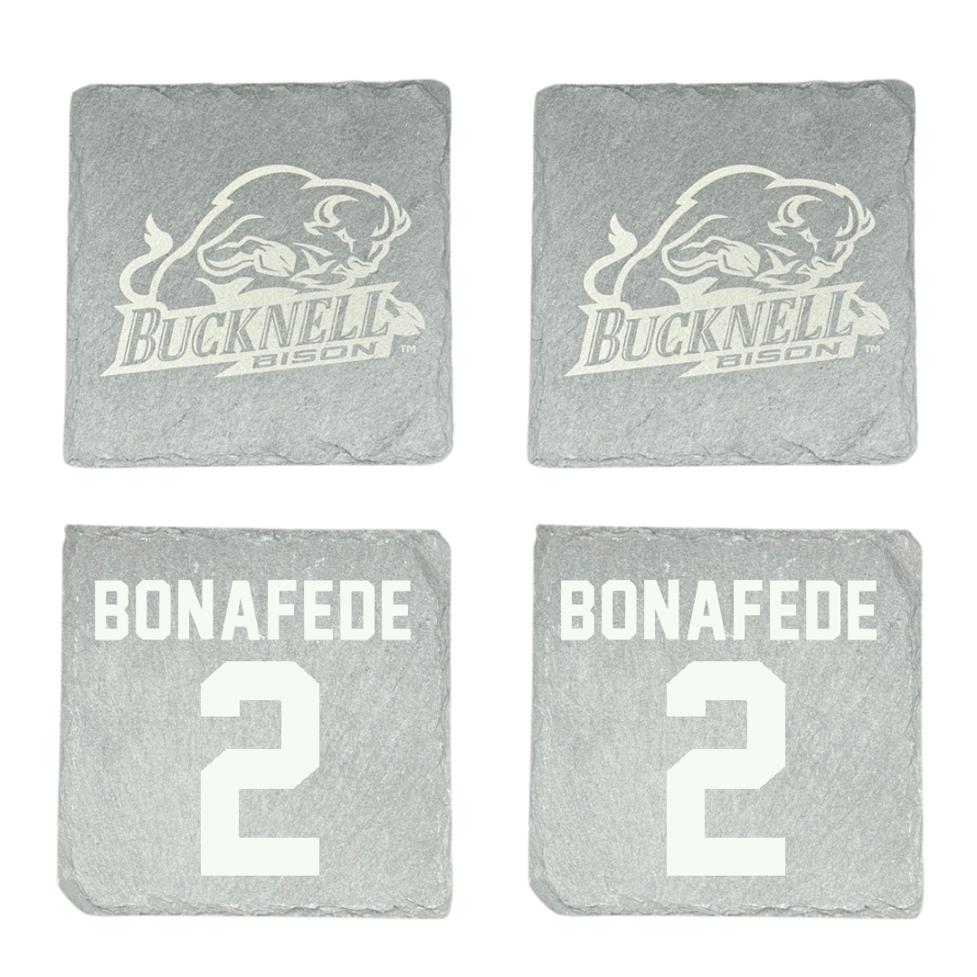 Bucknell University Lacrosse Stone Coaster (4 Pack)  - #2 Benjamin Bonafede