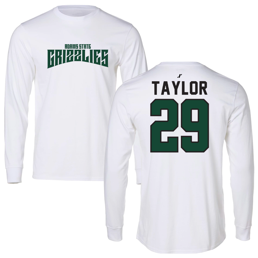 Adams State University Football White Classic Long Sleeve - #29 Roscoe Taylor