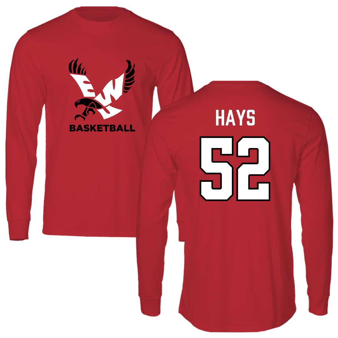 Eastern Washington University Basketball Red EWU Performance Long Sleeve - #52 Bella Hays