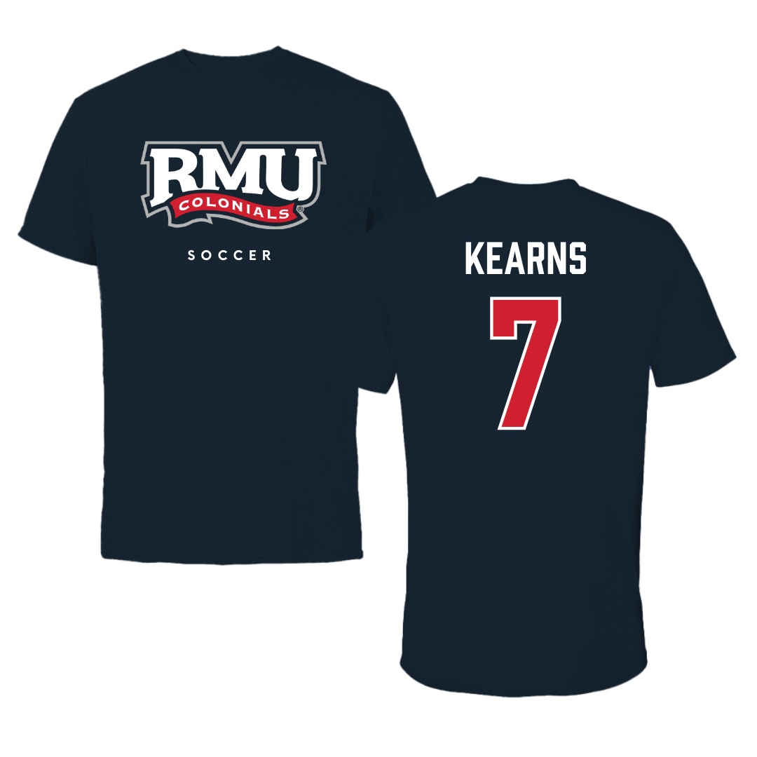 Robert Morris University Soccer Navy Performance Tee - #7 Malia Kearns