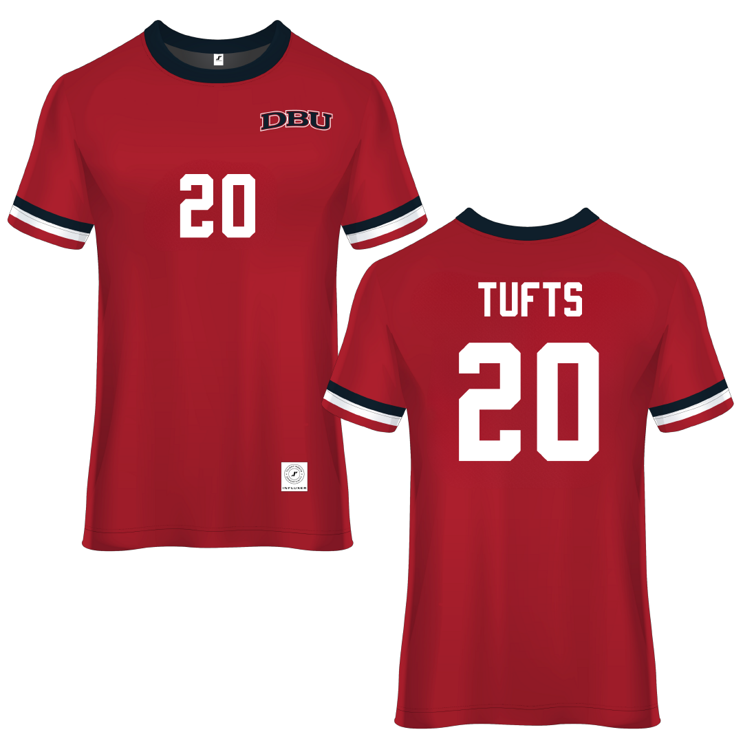 Dallas Baptist University Red Soccer Jersey - #20 Taylor Tufts