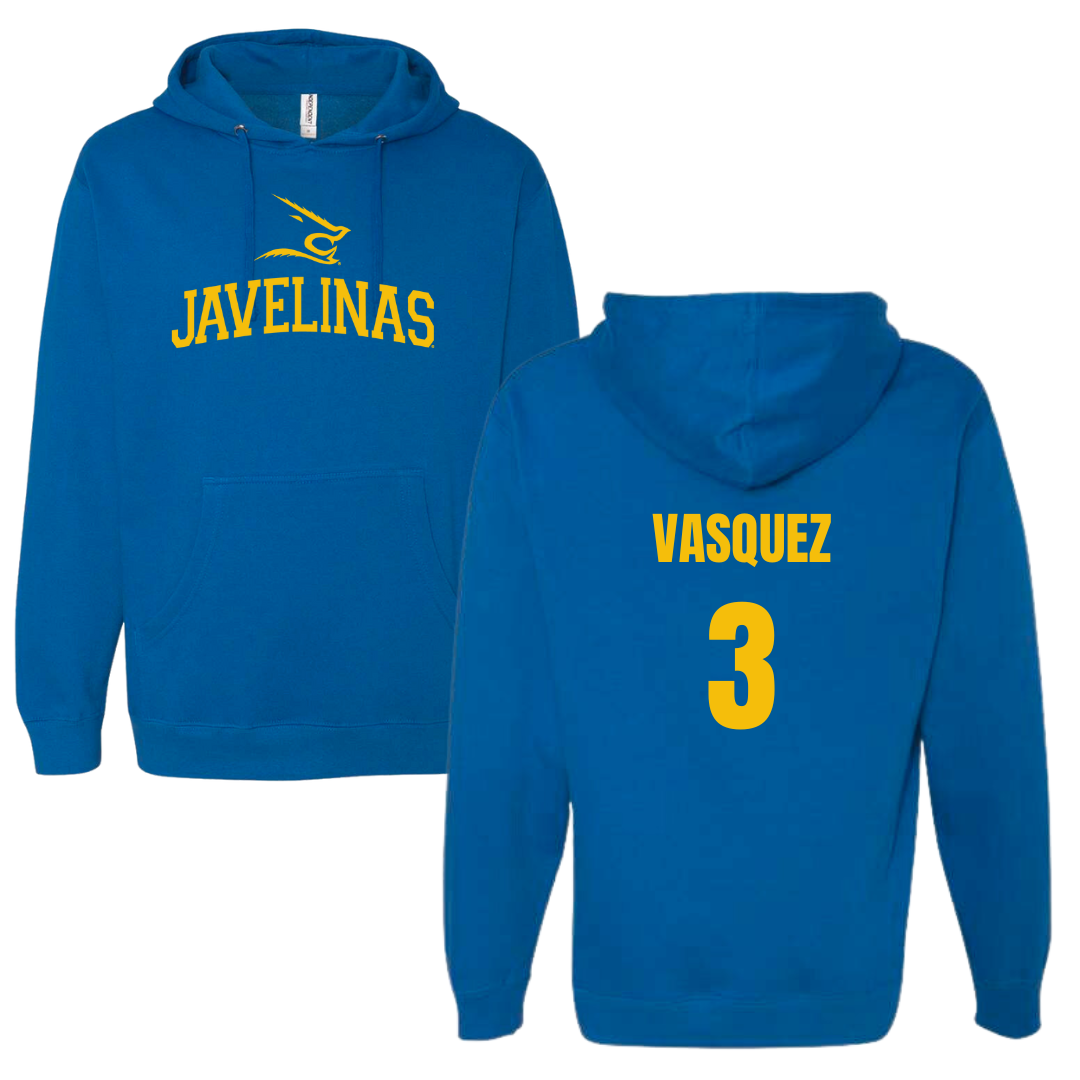 Texas A&M University-Kingsville Beach Volleyball Blue Hoodie - #3 Kalani Vasquez