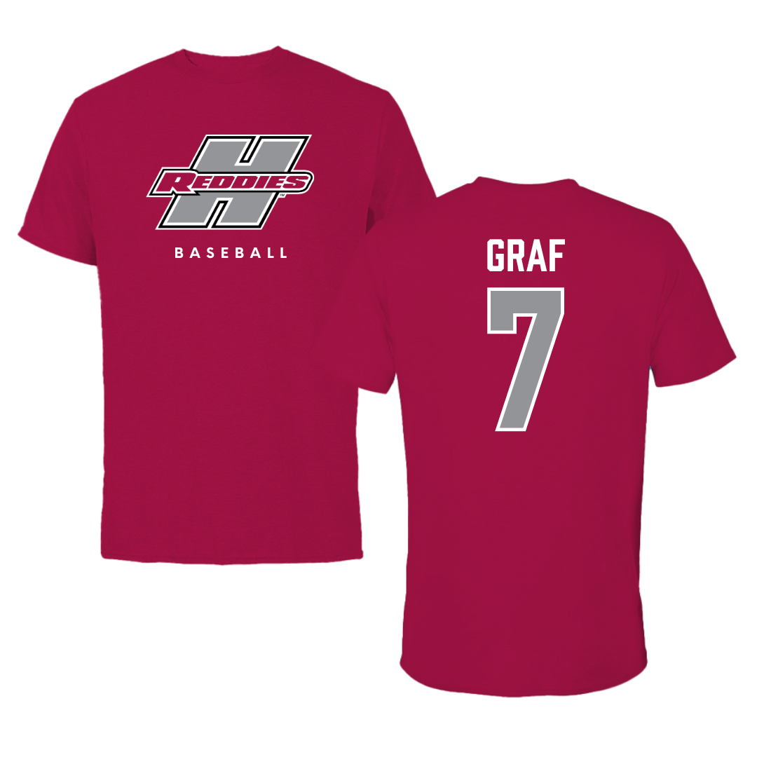 Henderson State University Baseball Cardinal Performance Tee - #7 Ty Graf