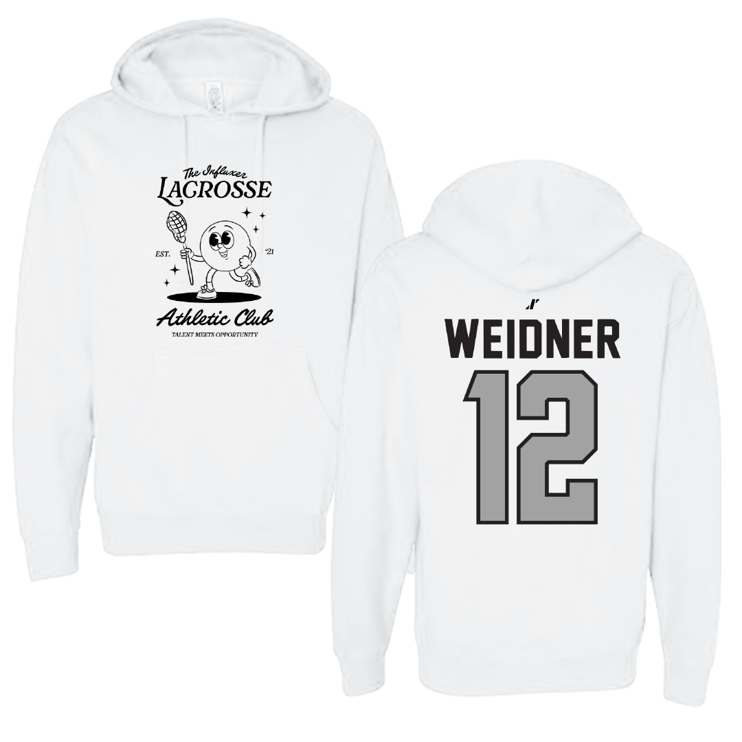 Lacrosse White Influxer Athletic Club Hoodie - #12 Addie Weidner