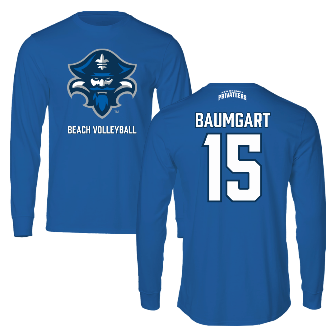 University of New Orleans Beach Volleyball Blue Performance Long Sleeve - #15 Serena Baumgart