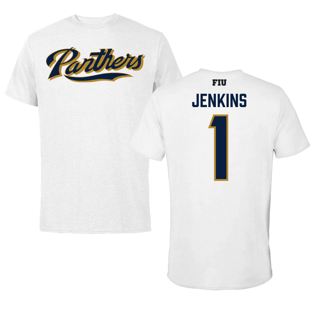 Florida International University Football White Tee - #1 Keyone Jenkins