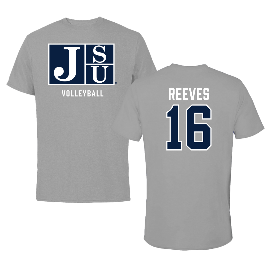Jackson State University Volleyball Gray Tee - #16 Maya Reeves