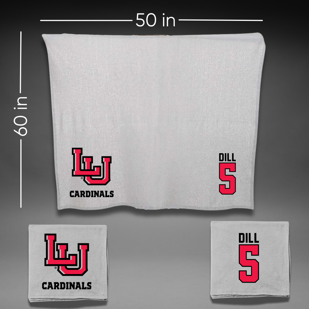 Lamar University Basketball Gray Blanket - #5 Cameron Dill