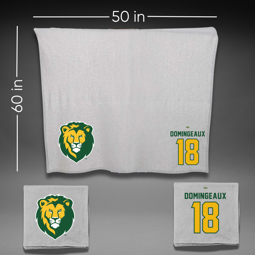 Southeastern Louisiana University Football Gray Blanket - #18 Jaylon Domingeaux