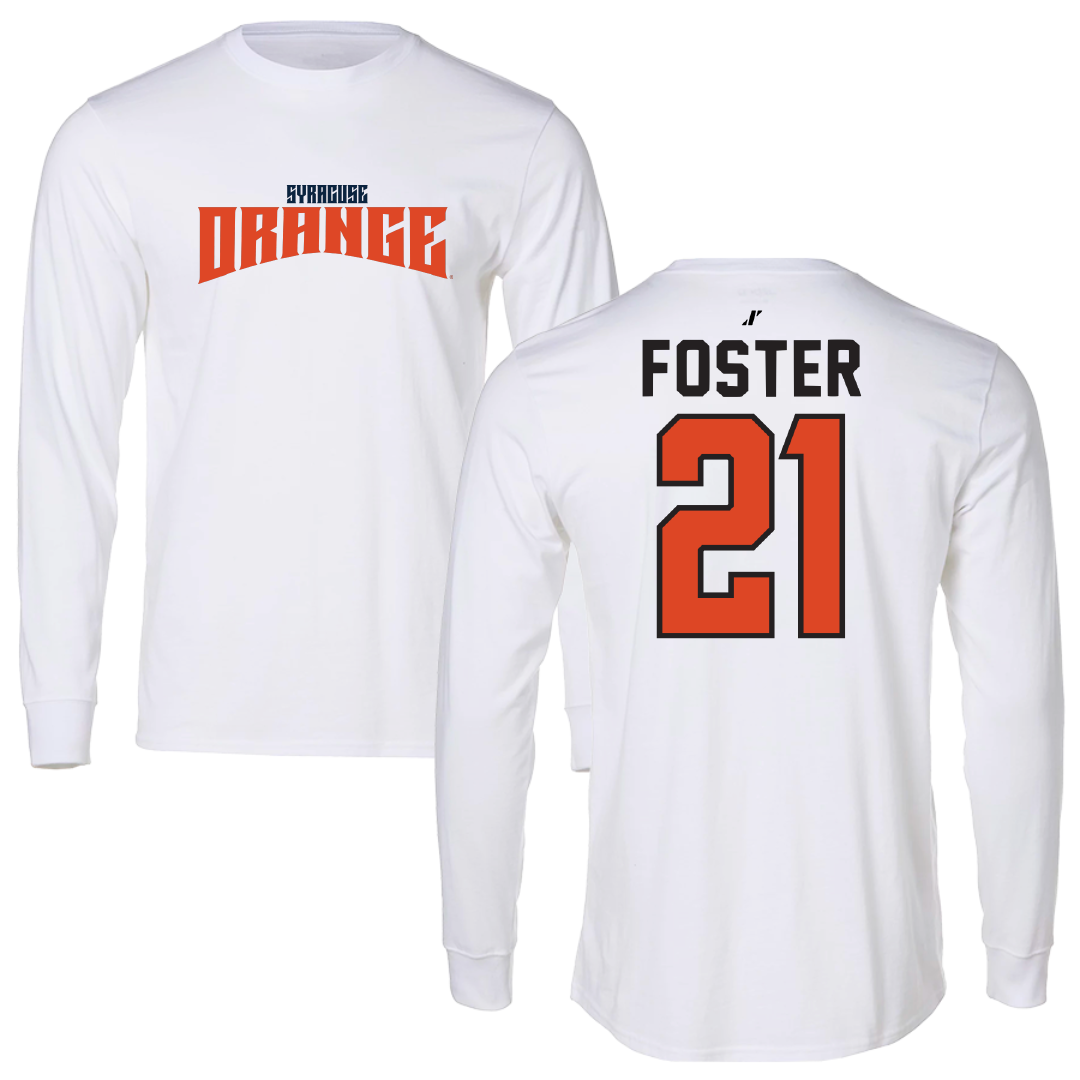 Syracuse University Softball White Classic Long Sleeve - #21 Makenzie Foster