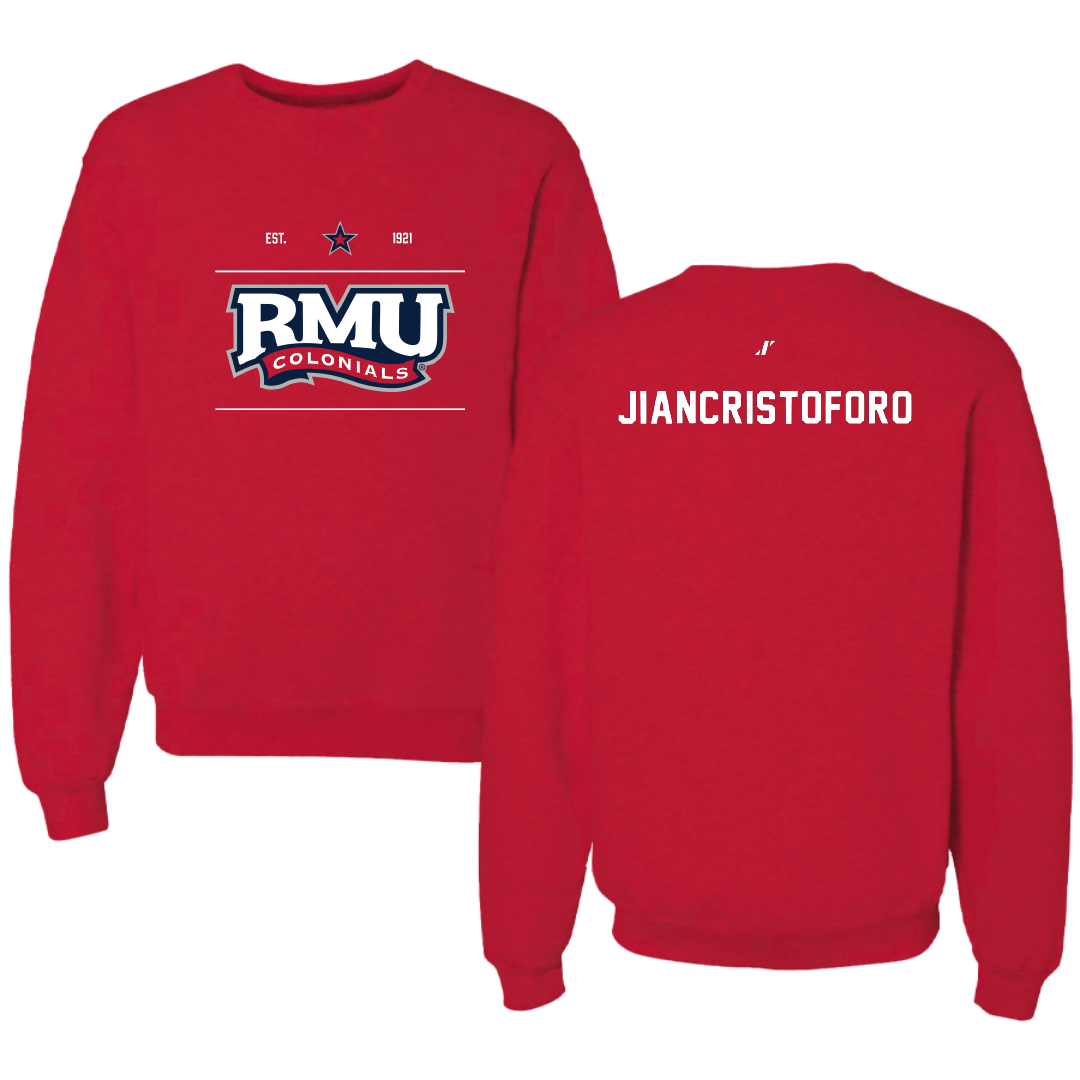 Robert Morris University TF and XC Red General Crewneck - Emma Jiancristoforo