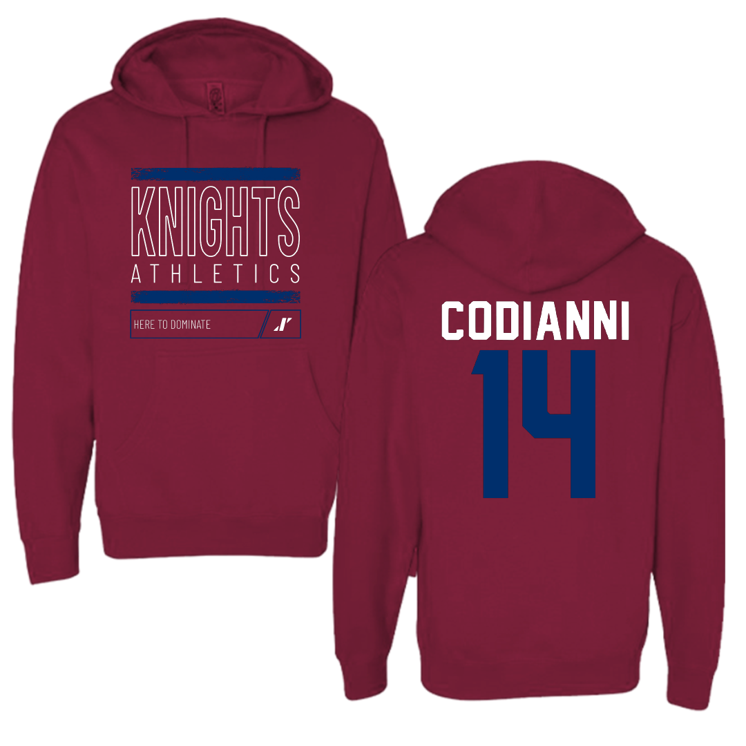 Fairleigh Dickinson University-Metropolitan Campus Lacrosse Maroon Dominate Hoodie - #14 Nora Codianni
