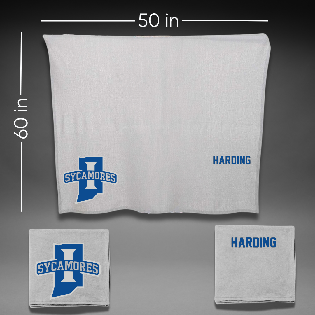 Indiana State University Basketball Gray Blanket - Markus Harding