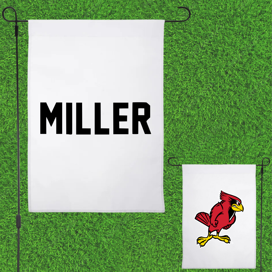 Illinois State University Track and Field White Garden Flag - Lindsey Miller
