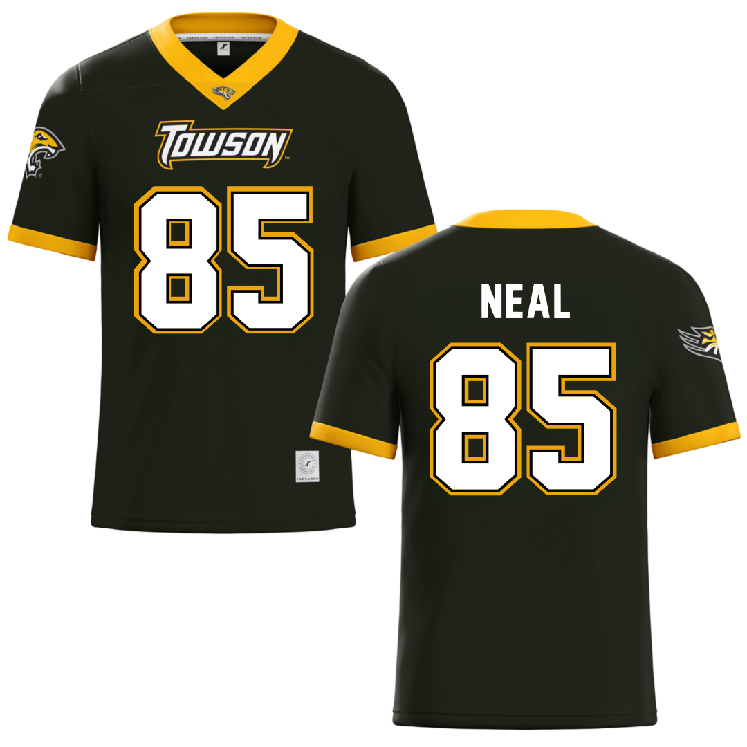 Towson University Black Football Jersey - #85 Gordon Neal