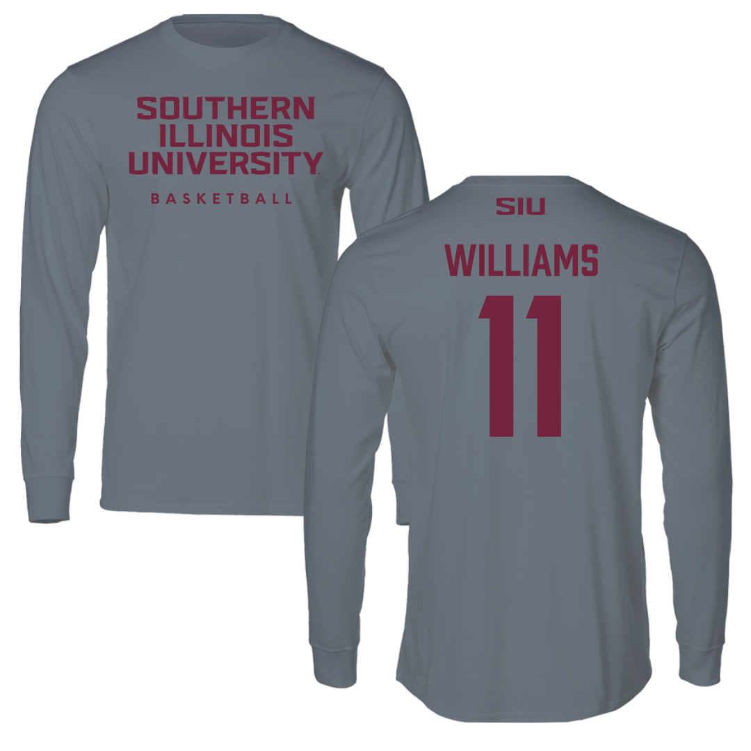 Southern Illinois University at Carbondale Basketball Gray Performance Long Sleeve - #11 Shemera Williams