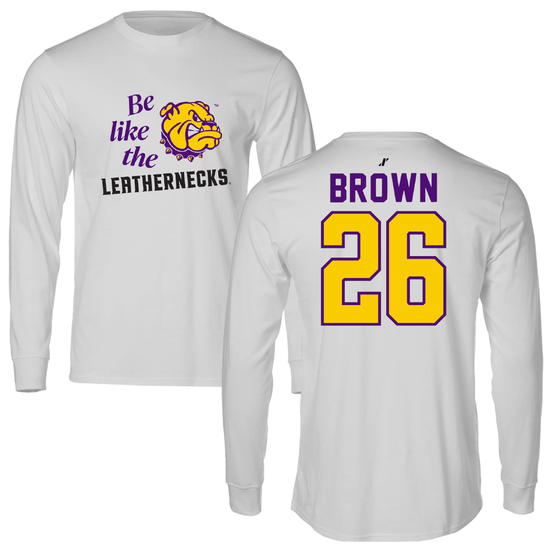Western Illinois University Softball Light Gray Be Like Us Performance Long Sleeve - #26 Payton Brown