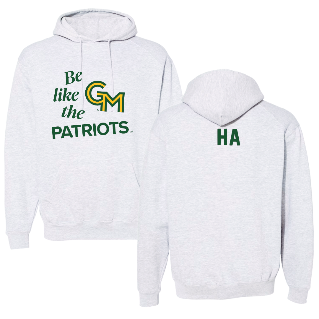 George Mason University Tennis Light Gray Be Like Us Hoodie - Dustin Ha