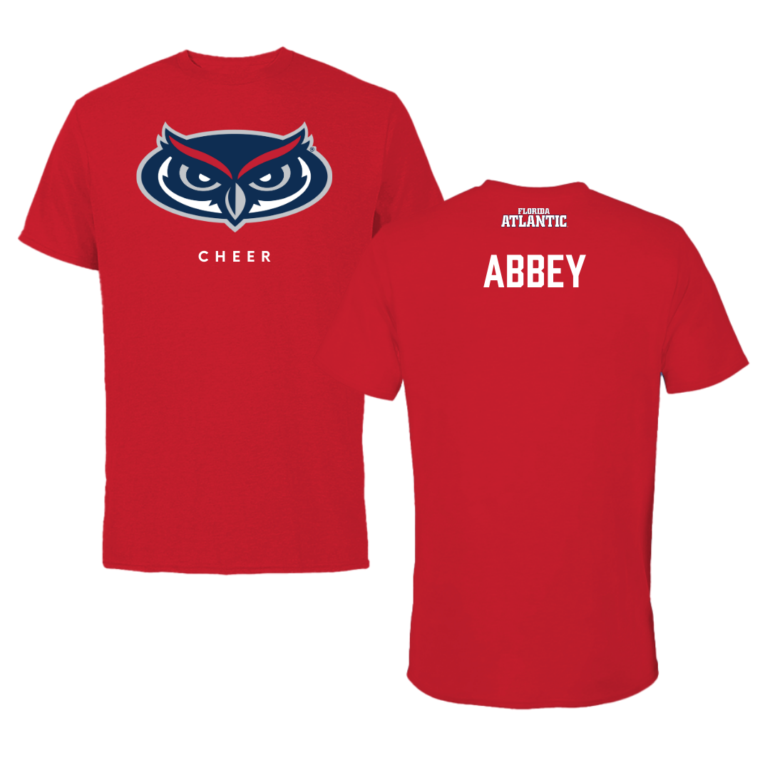 Florida Atlantic University Cheer Red Jersey Performance Tee - Lauren Abbey