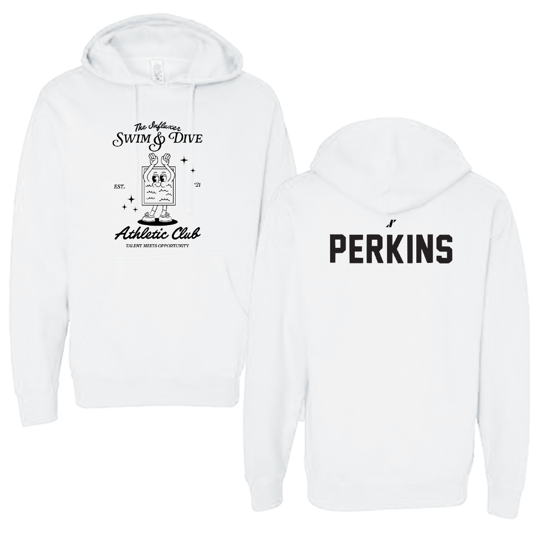 Swimming & Diving White Influxer Athletic Club Hoodie - Amelia Perkins