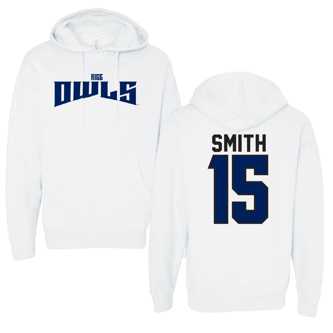 Rice University Baseball White Classic Hoodie - #15 Luke Smith