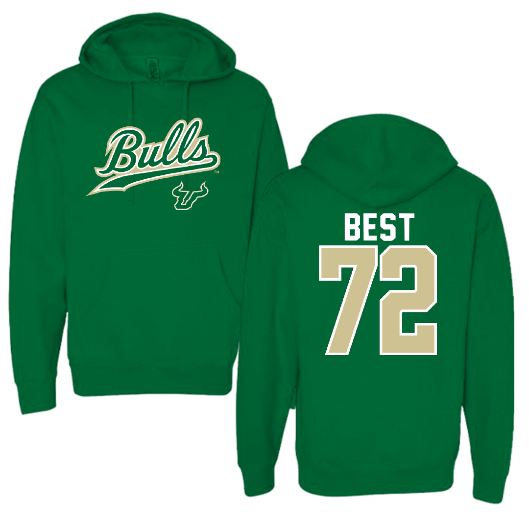 University of South Florida Football Green General Hoodie - #72 Cole Best